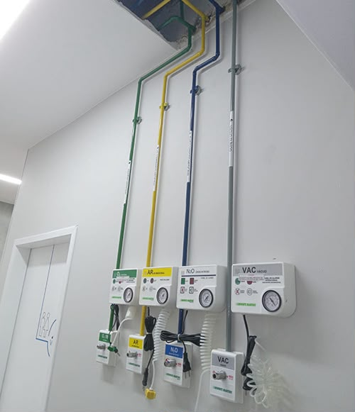 Réguas e pontos de utilização